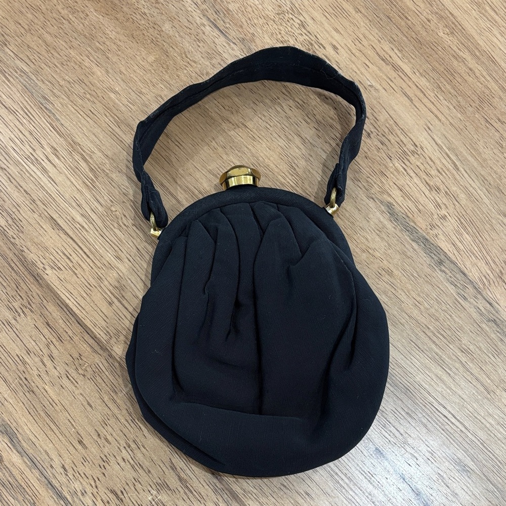 Source Unknown Black Wristlet with Gold Accent